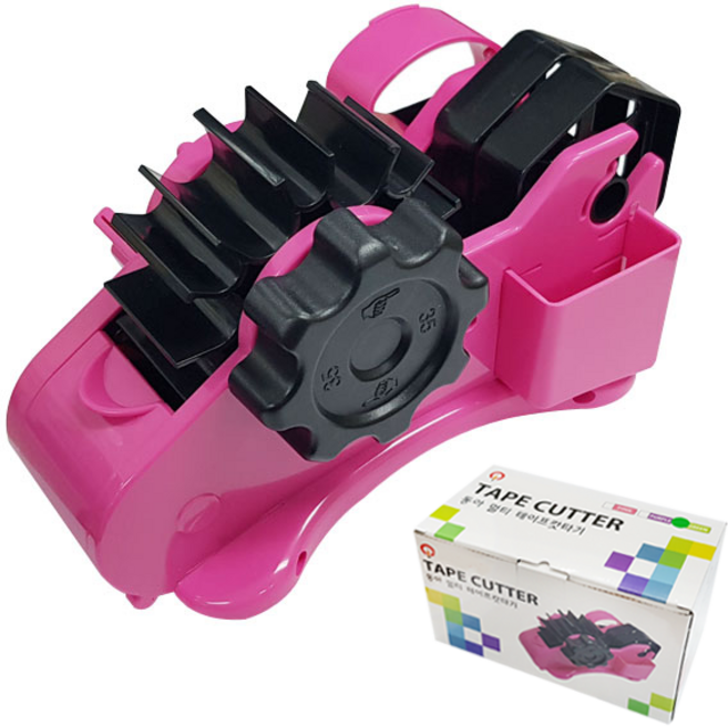 동아피엠에스 멀티 테이프캇타기 35mm, 핑크, 1개