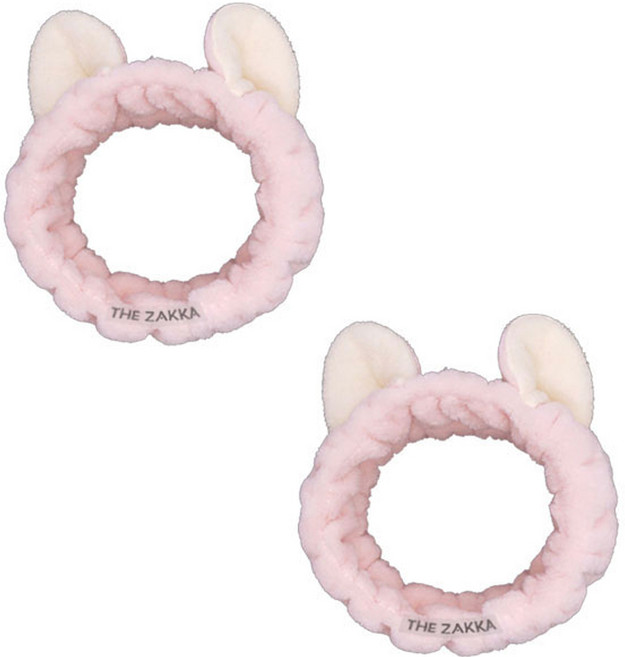 더자카 냐옹이 헤어밴드, 핑크, 2개