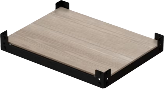 KI WISH 居家生活 單層角鋼層板, 黑色, 單層