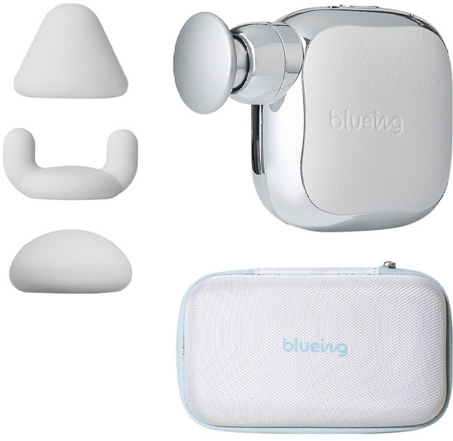 마사지건 추천 TOP10 — 블루잉 미니 마사지건 + 파우치, 화이트, 포켓비트