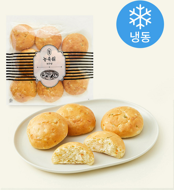 태극당 농축원 단백 야채 모닝빵 8개입 (냉동), 360g, 1개