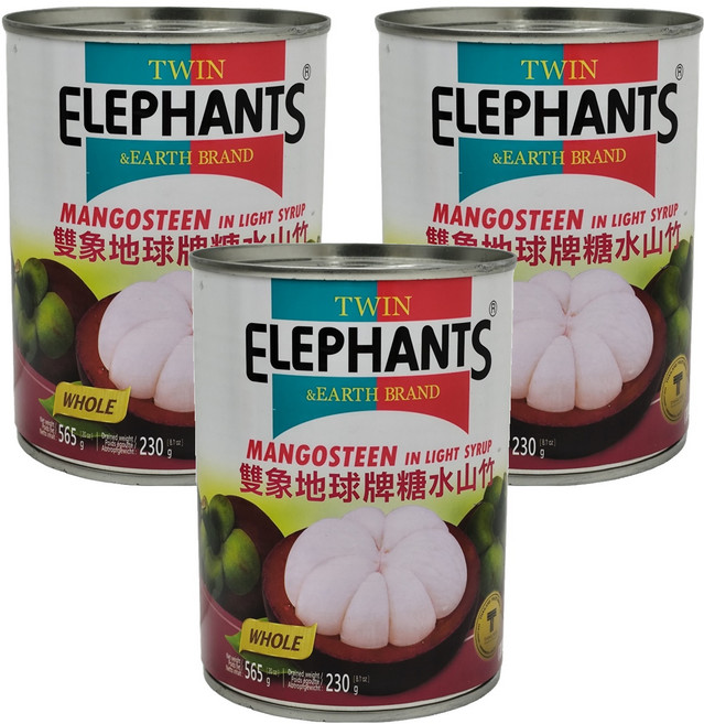 TWIN ELEPHANTS 雙象地球牌 山竹, 565g, 3罐