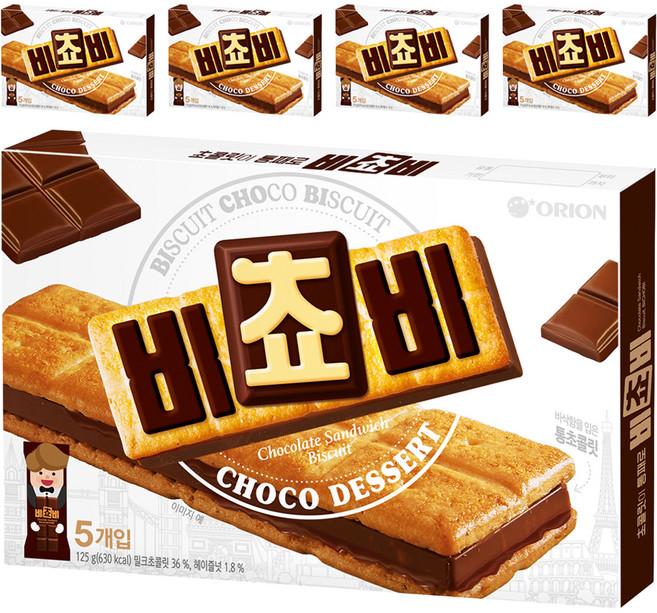오리온 비쵸비 비스켓, 125g, 5개