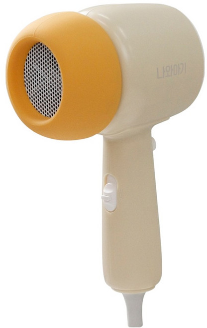나와아기 아동용 저소음 헤어 드라이기 450W, BA07-BHD, 옐로우