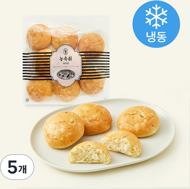 태극당 농축원 단백 야채 모닝빵 8개입 (냉동), 360g, 5개