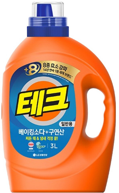 테크 베이킹소다 플러스 구연산 뉴 액체세제 본품, 3L, 1개