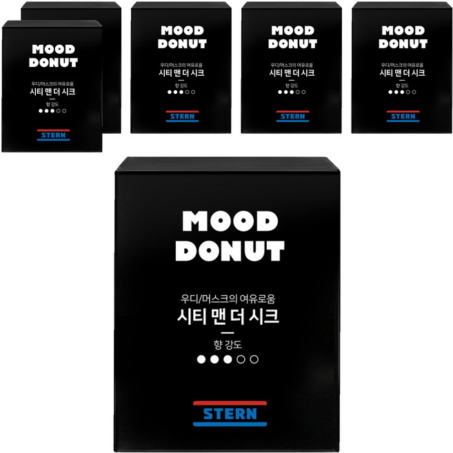 스턴 무드도넛 차량용 방향제 리필, 6개, 시티맨더시크