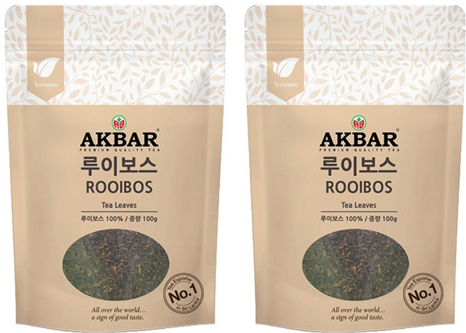 아크바 루이보스 허브티 잎차, 100g, 1개입, 2개