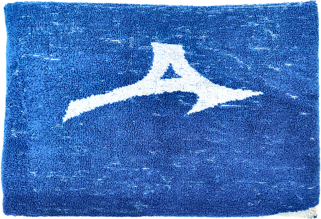 MIZUNO 美津濃 浴巾 棉紗 126 x 66cm, 藍色, 1個