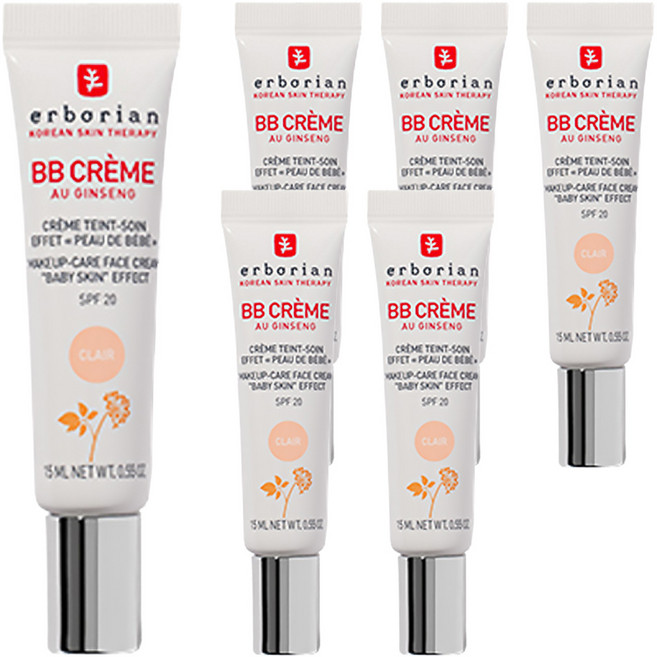 에르보리앙 BB 크림 SPF20, 클레어, 15ml, 6개