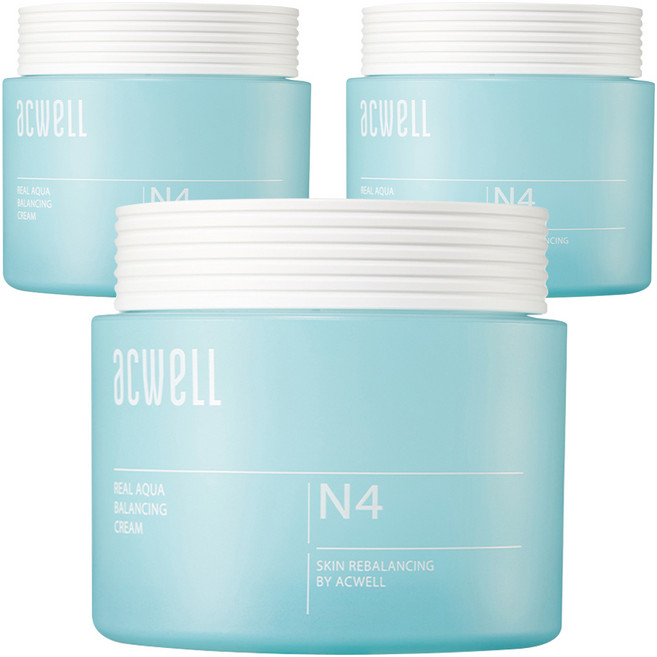 아크웰 리얼 아쿠아 밸런싱 크림, 50ml, 3개