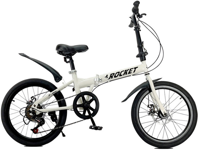 닥터바이크 미니벨로 50.8cm 20인치 6단 스틸프레임 자전거 F-20 ROCKET, 화이트, 146cm, 1개