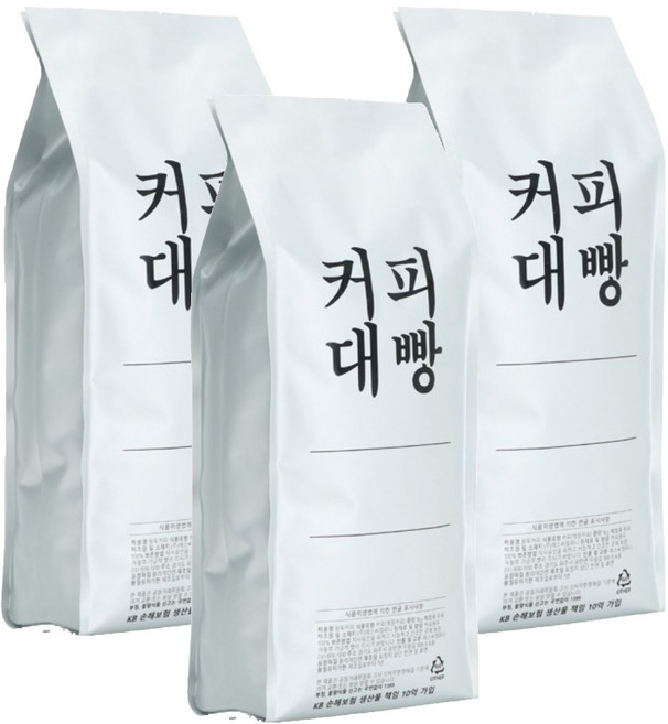 커피대빵 이탈리안 다크 센서리 블랜딩 원두커피, 홀빈(분쇄안함), 500g, 3개