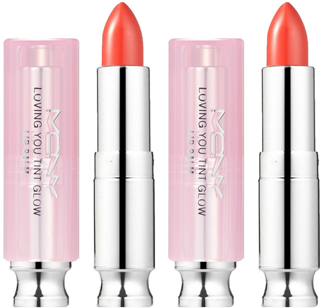MACQUEEN NEWYORK Loving You 潤色護唇膏, Lively Coral, 2入