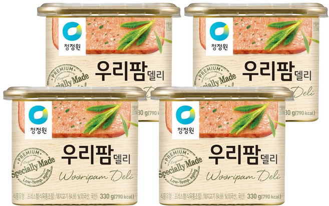Uripam 清淨園 Deli 火腿罐頭, 330g, 4個