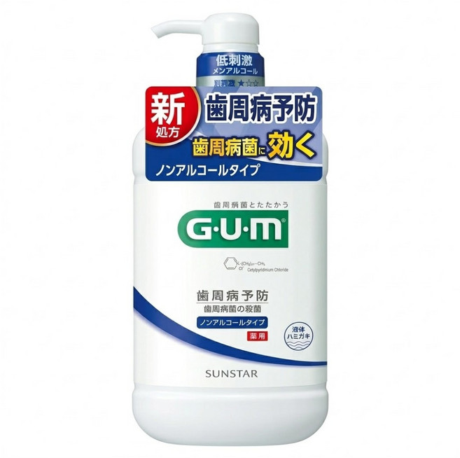 SUNSTAR 三詩達 G.U.M 牙周護理潔齒液 無酒精, 960ml, 1瓶