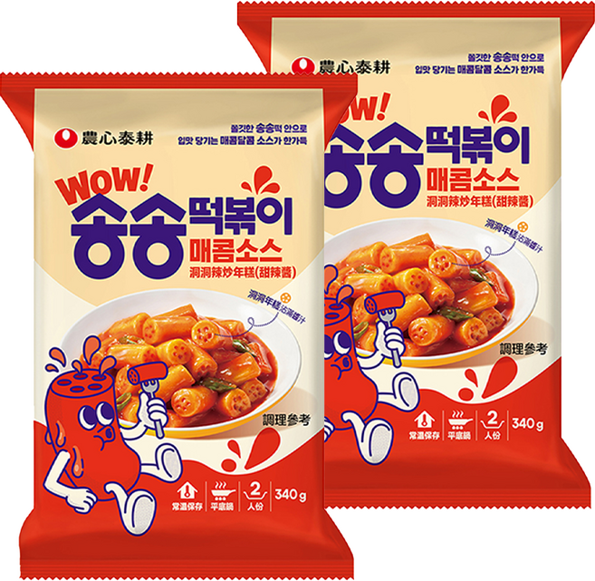 TAEKYUNG 泰耕 洞洞辣炒年糕 甜辣醬, 2包, 340g