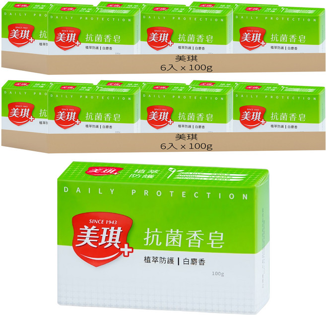 美琪 抗菌香皂 白麝香, 100g, 12個