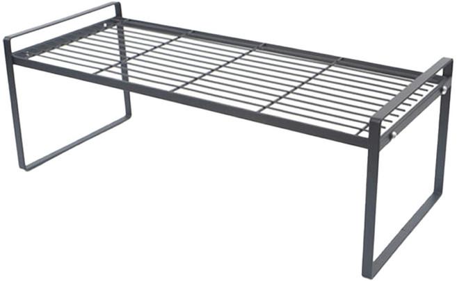 에버하우스 다용도 철제 수납렉 정리선반, 블랙, 1개