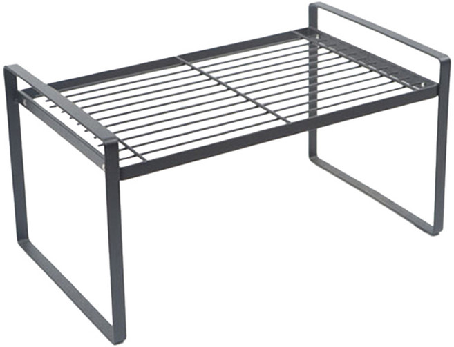 에버하우스 다용도 철제 수납렉 정리선반, 블랙, 1개