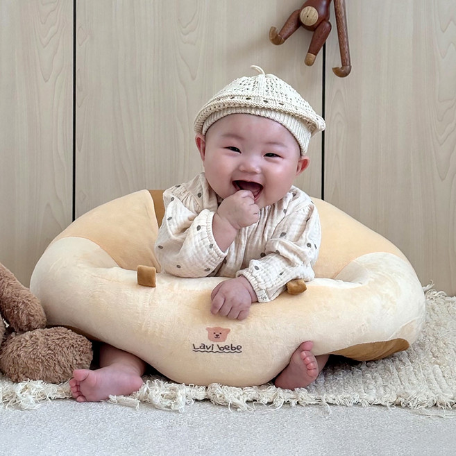 라비베베 유아용 클라우드 소프트 의자 쿠션, 베이지, 1개