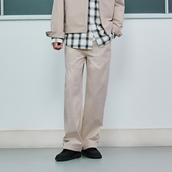 마인드브릿지 남성용 세미와이드 옥스포드 면 워크팬츠 MZPT2150