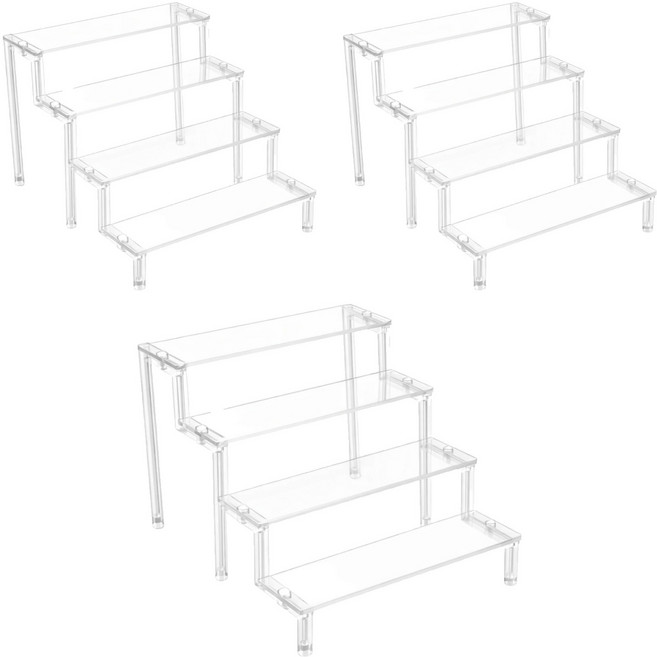 壓克力展示架 30cm 4層, 透明色, 3個