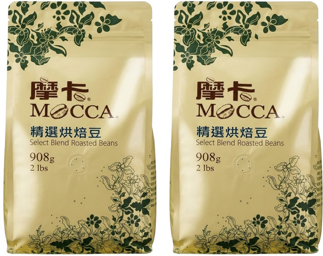 MOCCA 摩卡 精選烘焙豆, 咖啡豆, 908g, 2包