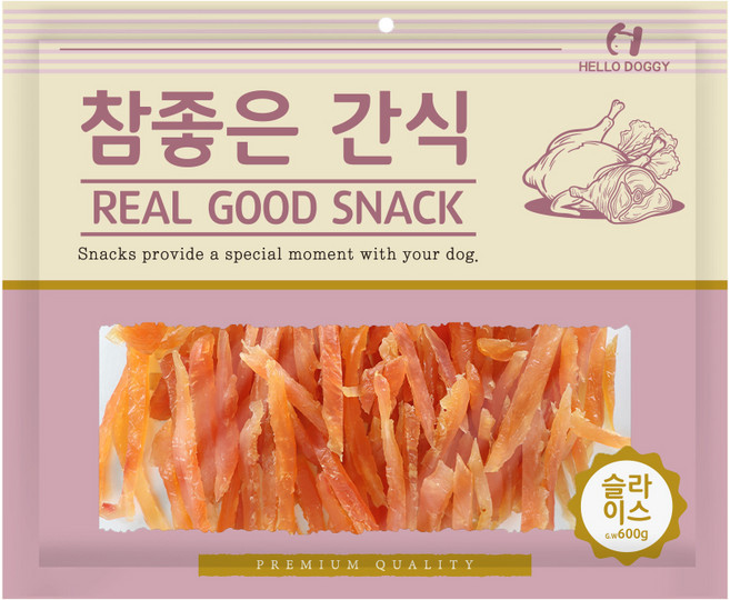 헬로도기 강아지 참좋은 건조간식, 슬라이스, 400g, 1개
