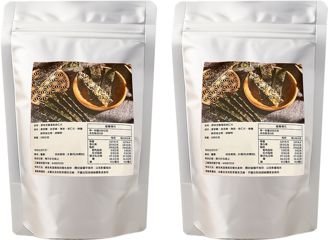 Rico 瑞喀 原味杏仁片海苔夾心酥, 2包, 100g