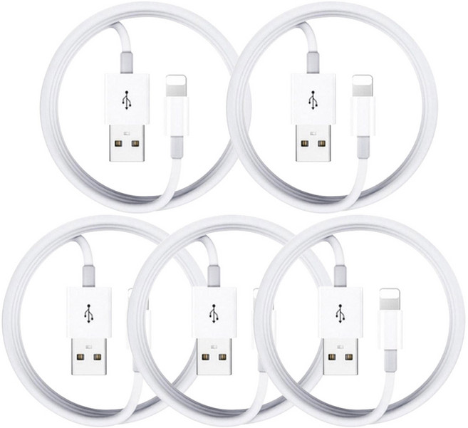 DGG iPhone快充線 5入, 1.2m, 白色