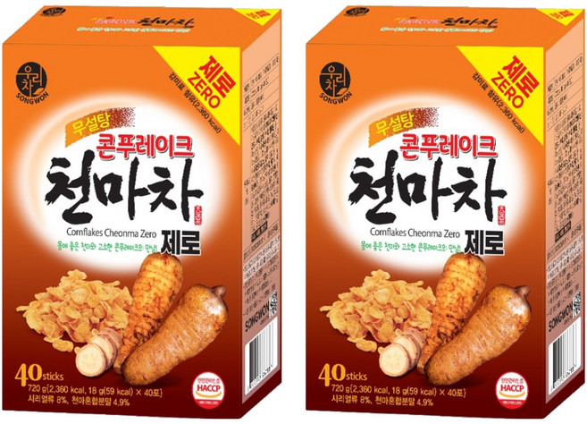 우리차 콘푸레이크 제로 천마차, 18g, 40개입, 2개