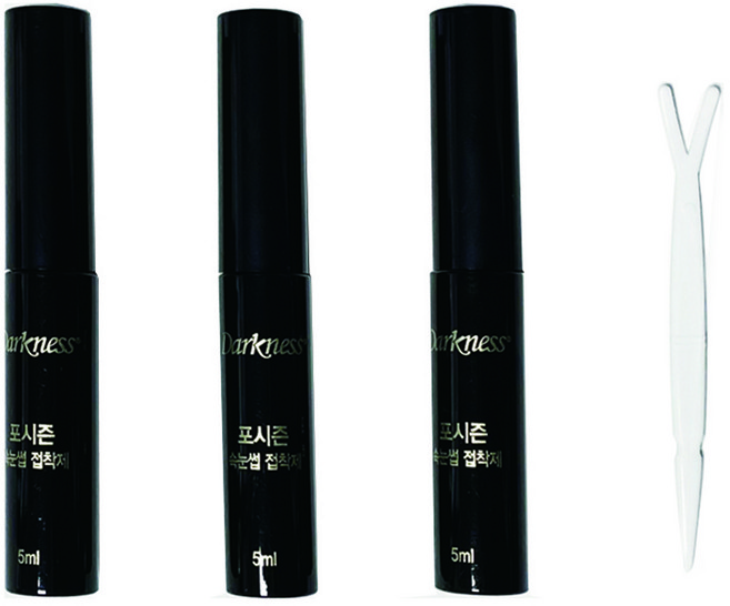 다크니스 포시즌 속눈썹 접착제 5ml, 검정, 3개