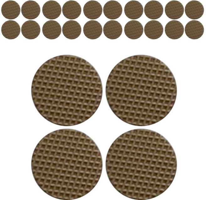 올데이랩 미끄럼 소음방지 EVA 가드스티커 원형, 24개, 브라운(대)