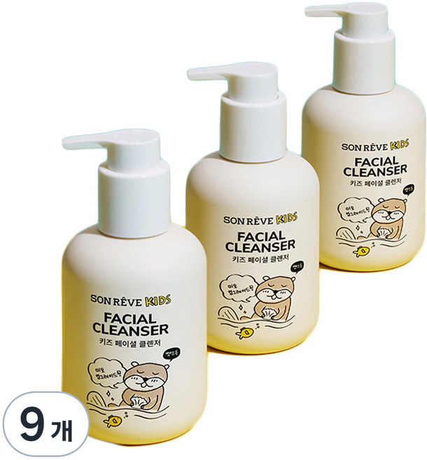 쏭레브 키즈 페이셜 클렌저 사탕향, 180ml, 9개