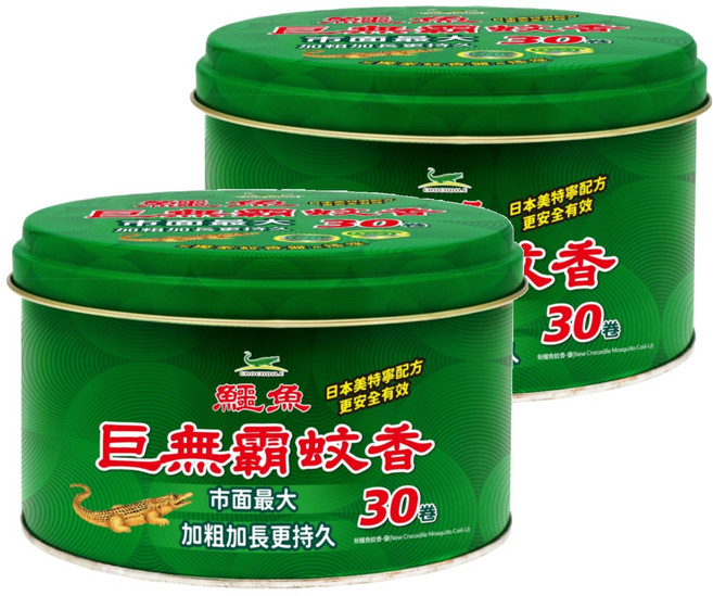 鱷魚 蚊香 優 30卷, 577.5g, 2罐