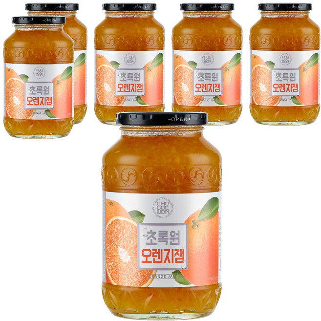 초록원 오렌지잼, 1kg, 6개