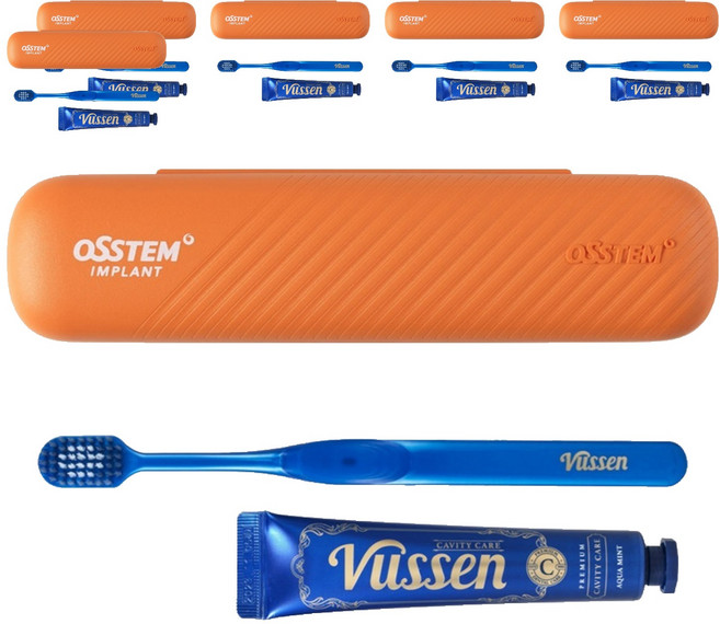 뷰센 여행 휴대용 양치키트 C 충치케어 치약 40g + 칫솔 세트, 6세트