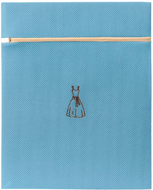 G155 刺繡洗衣袋 厚款 M 50 x 40cm 3個, 藍色, 1組