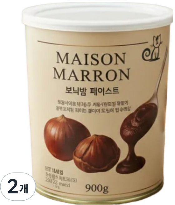 메종마론 밤함량 78.7% 보늬밤 페이스트, 2개, 900g