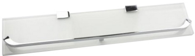 코코스 강화유리 일자선반, 화이트 + 크롬, 1세트