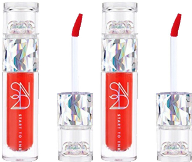 S2ND Endluster tint閃亮水潤唇釉, 3.9g, 2支, #1 Mute Hera