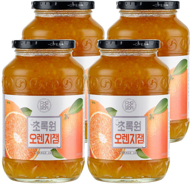 초록원 오렌지잼, 1kg, 4개