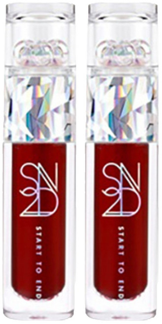 S2ND Endluster tint閃亮水潤唇釉, 3.9g, 2支, #5 Rose Star