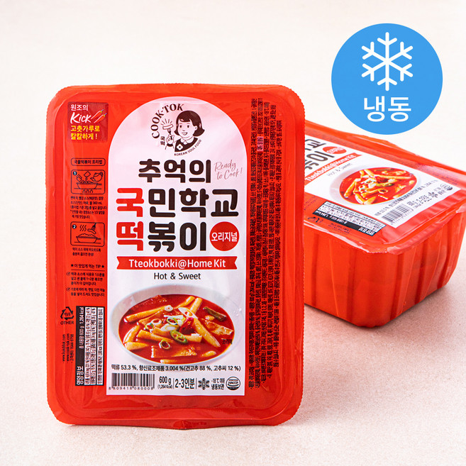 추억의국민학교떡볶이 오리지널 (냉동), 600g, 2개