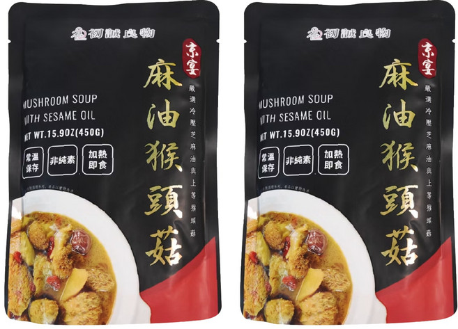 初誠良物 京宴 麻油猴頭菇, 450g, 2包