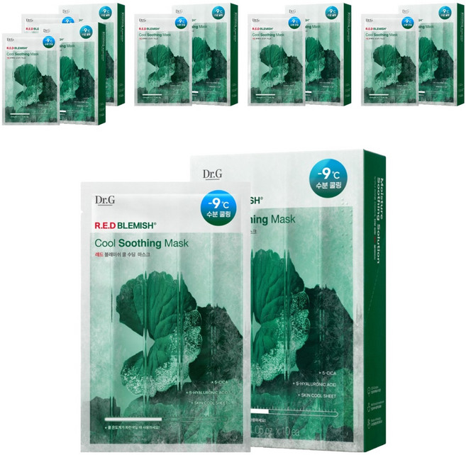 닥터지 레드 블레미쉬 쿨 수딩 마스크, 10개입, 6개