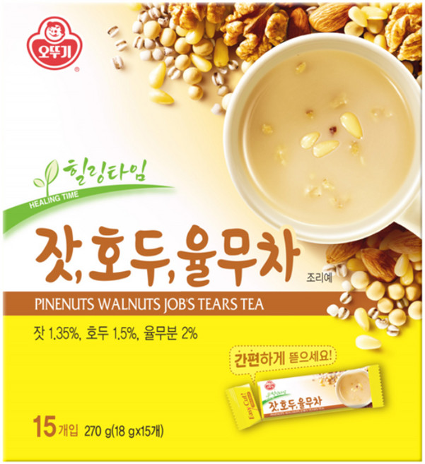 오뚜기 잣 호두 율무차, 18g, 15개입, 1개