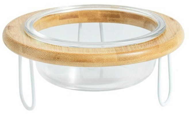 파스텔펫 반려동물 다리길이조절 식기 L, 클리어, 1개