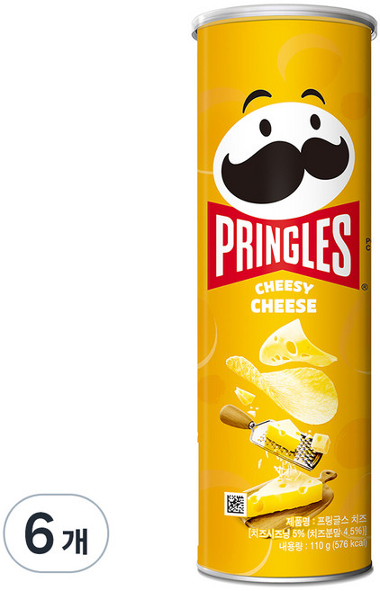 프링글스 치즈맛, 110g, 6개